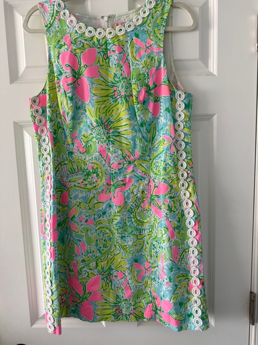 Lily Pulitzer NWOT Bright Floral Shift Dress in Turquoise, Pink & Lime
